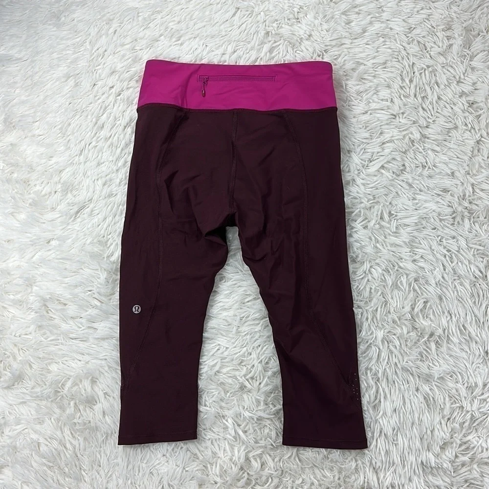 Lululemon Tight Stuff Crop Bordeaux Drama / Raspberry